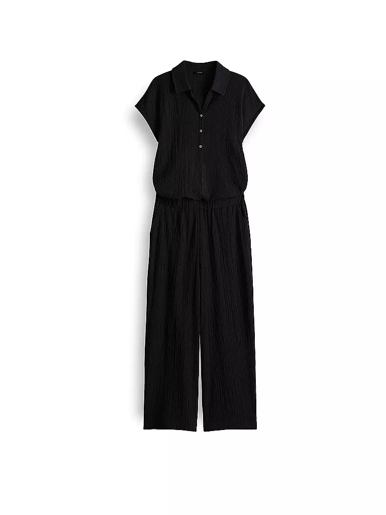 OPUS | Jumpsuit MELTI POLO | schwarz