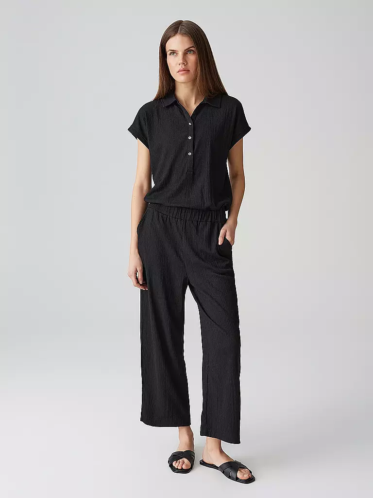 OPUS | Jumpsuit MELTI POLO | schwarz