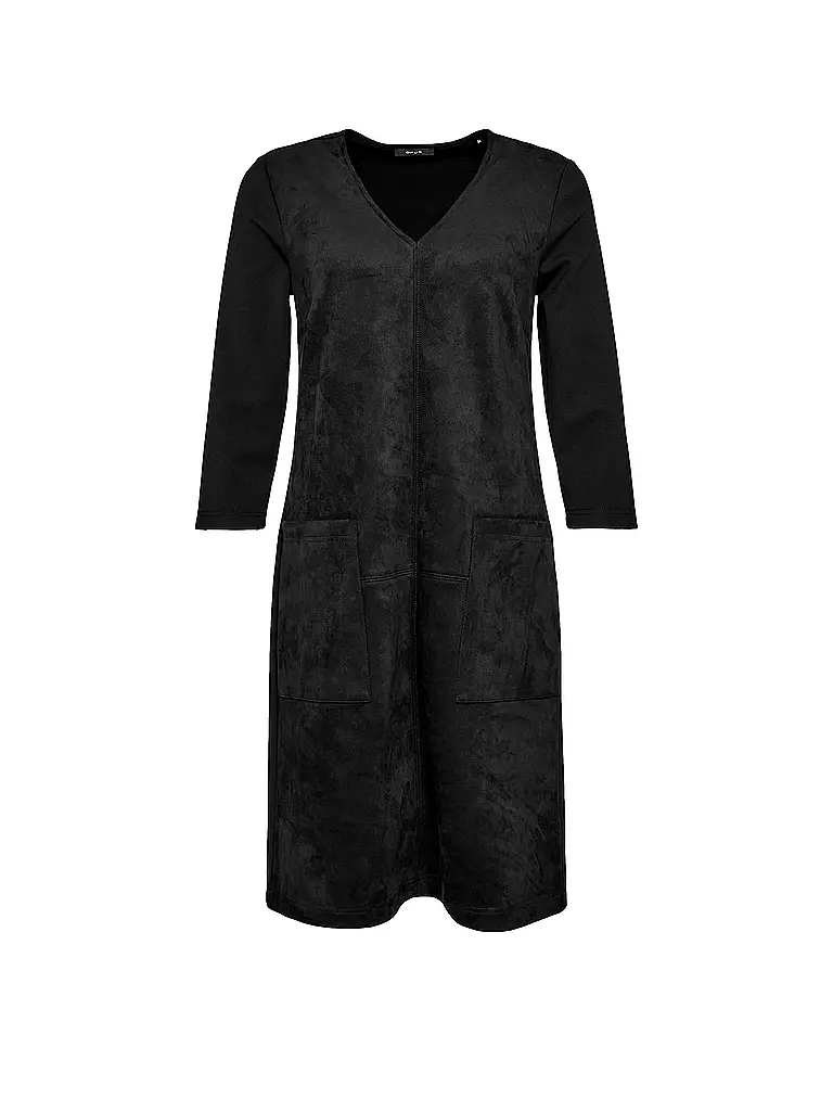 OPUS | Kleid in Velourlederoptik Wanora | schwarz