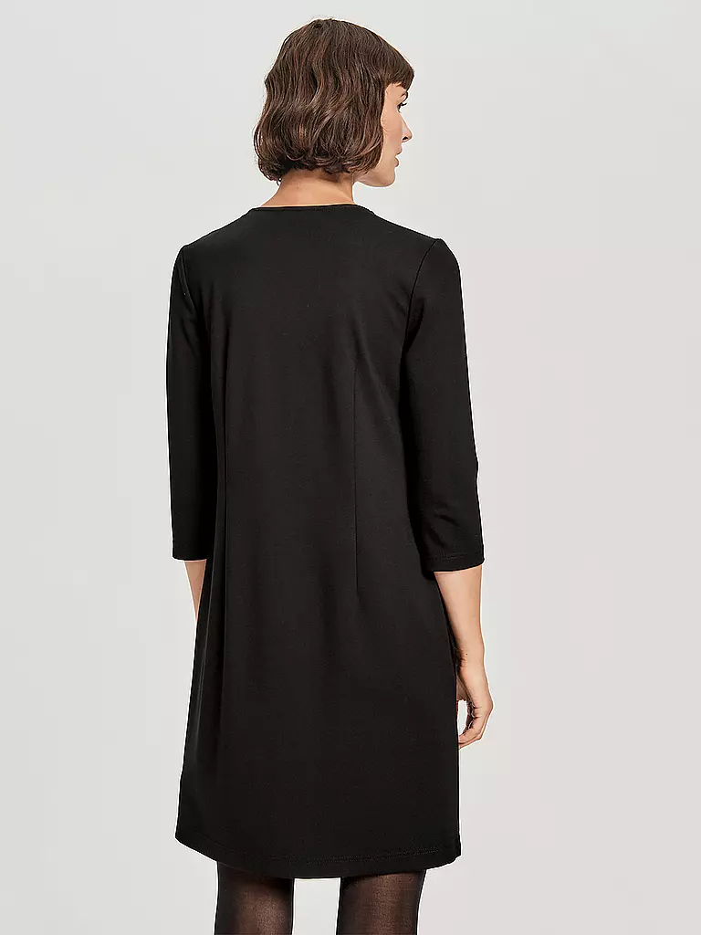 OPUS | Kleid in Velourlederoptik Wanora | schwarz