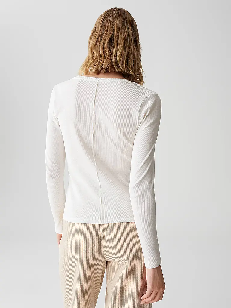 OPUS | Langarmshirt  | weiss