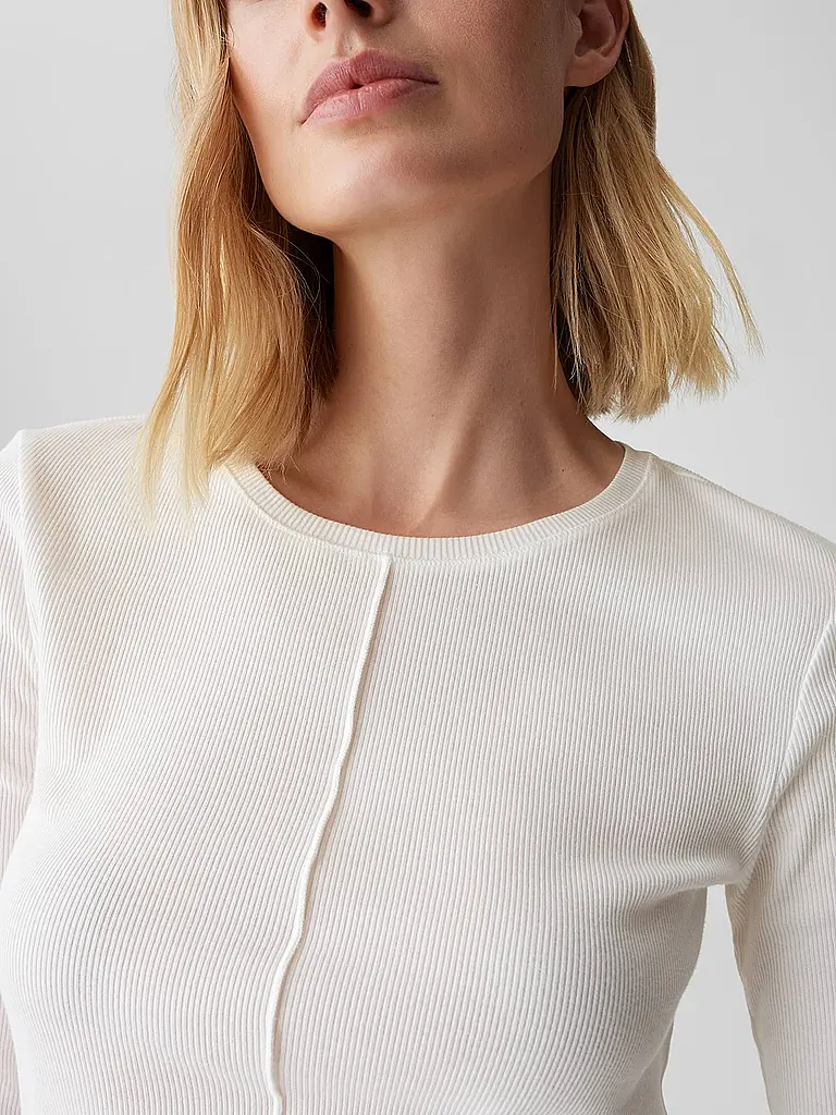 OPUS | Langarmshirt  | weiss