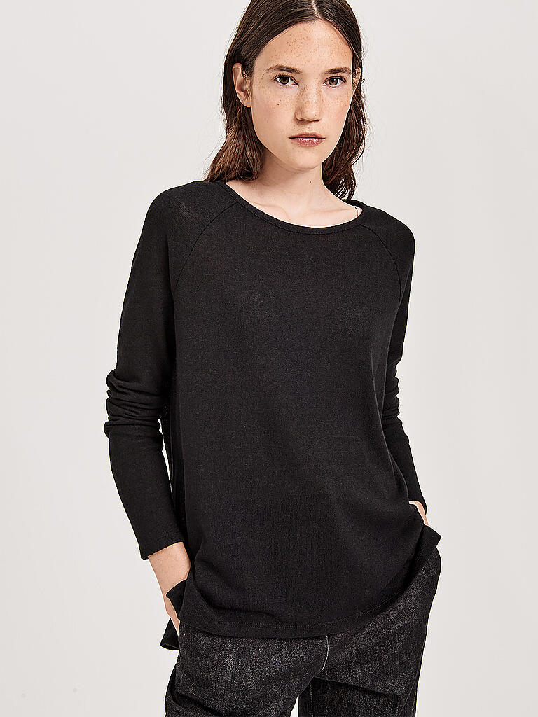 OPUS | Langarmshirt Sabreen | schwarz