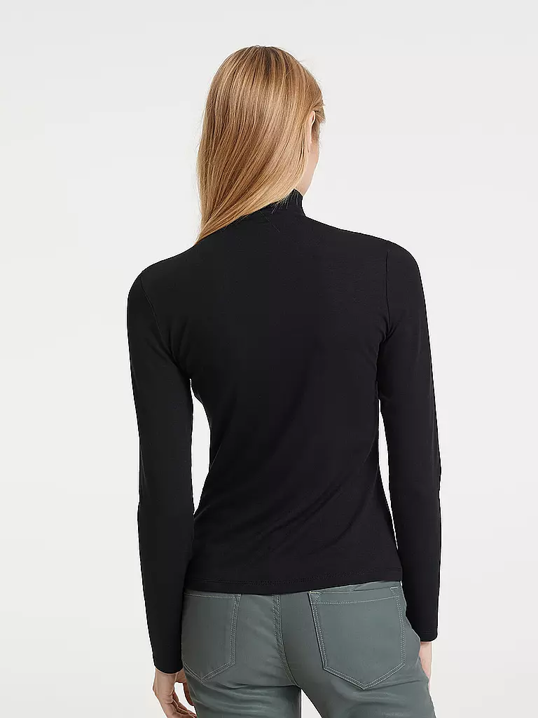OPUS | Langarmshirt SAYAR | schwarz