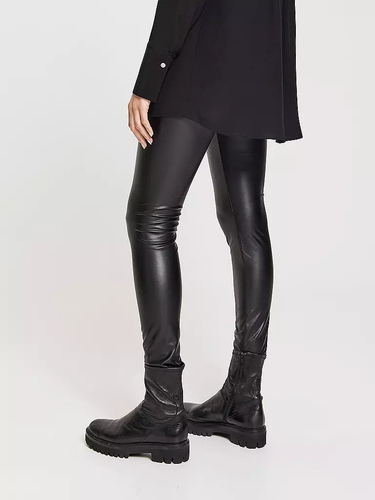 OPUS | Legging in Lederoptik ELYSSA | schwarz