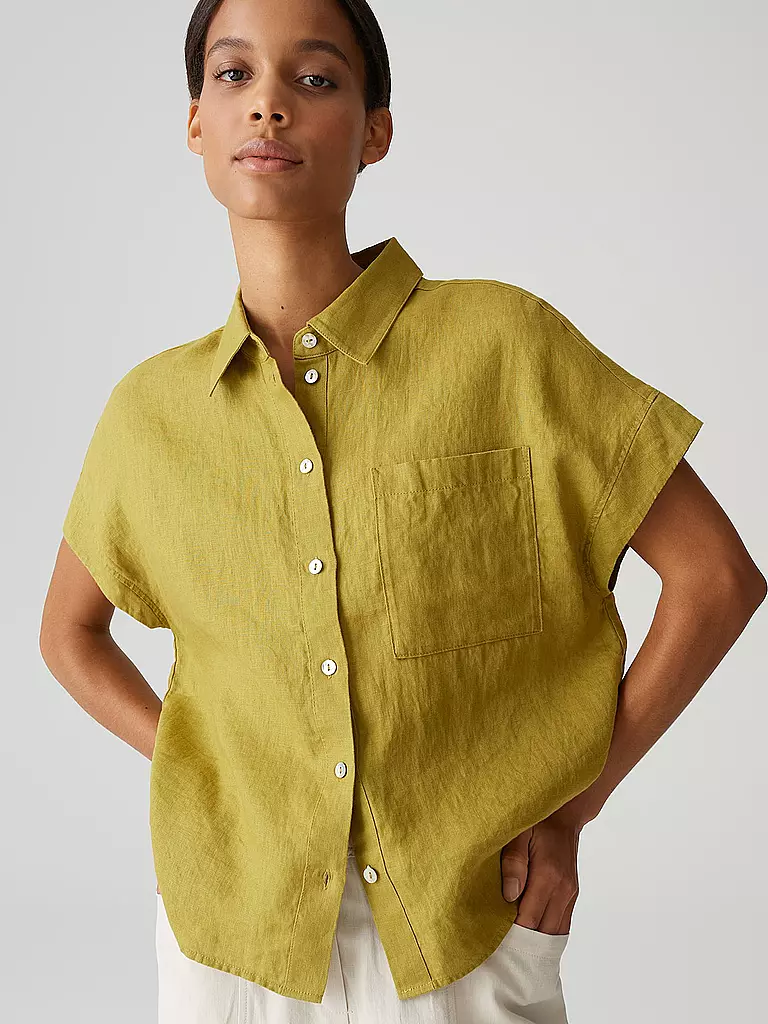OPUS | Leinenbluse FELISA | senf