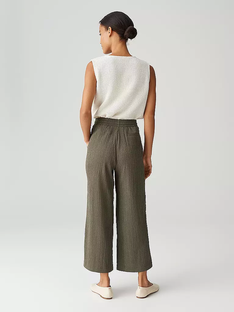 OPUS | Marlenehose MILENI CRINKLE | schwarz