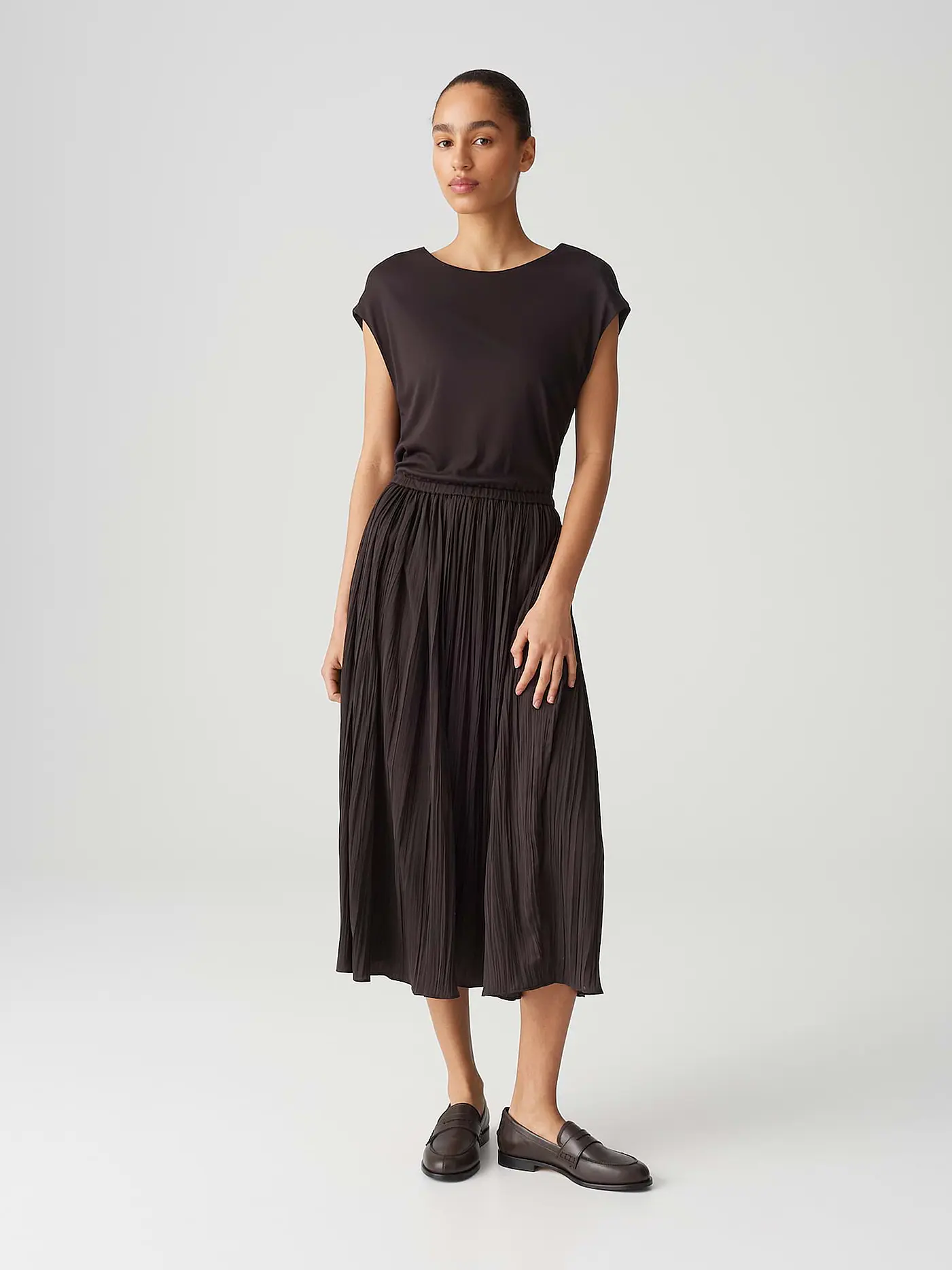OPUS | Midikleid WABELLA | braun