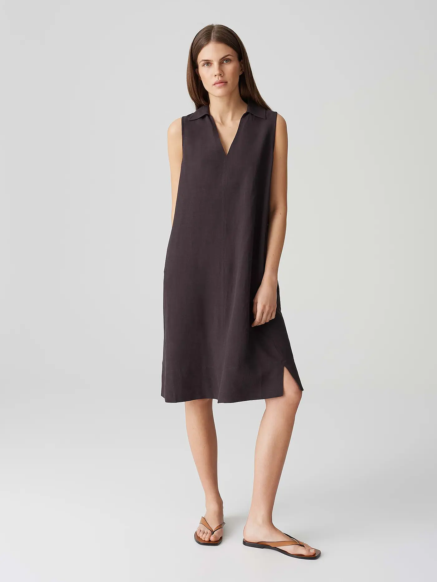 OPUS | Midikleid WIKA | braun