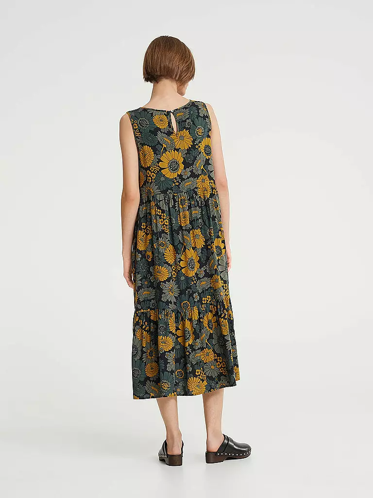 OPUS | Midikleid WORTA FLORAL | gold