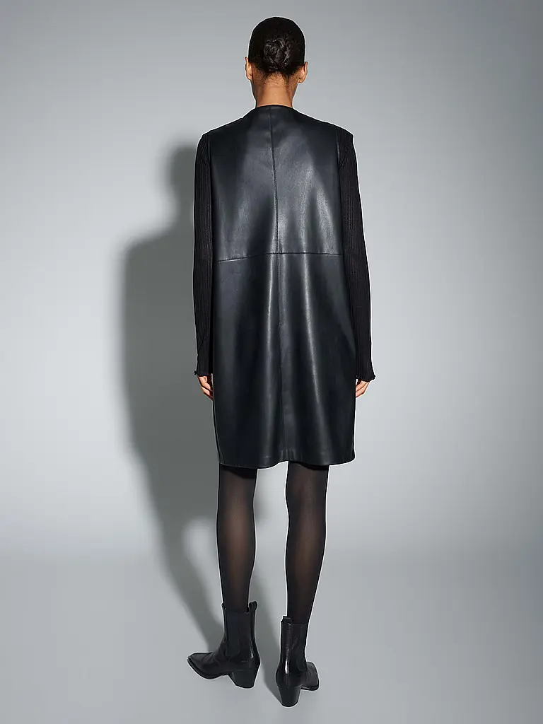 OPUS | Minikleid in Lederoptik WANCY | Schwarz