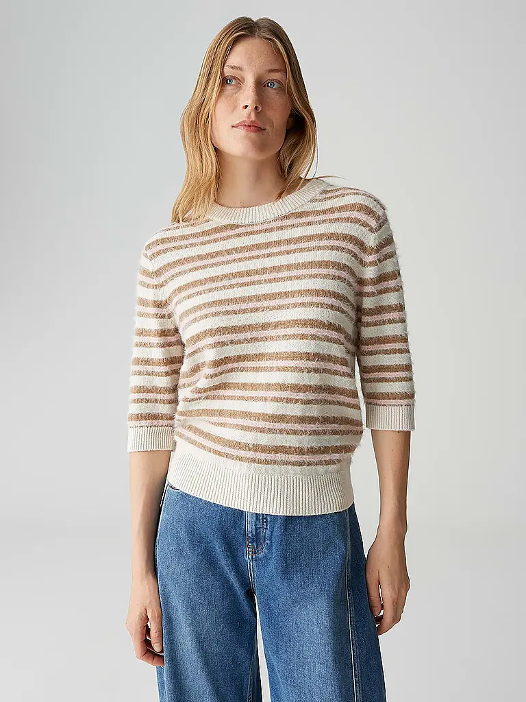 OPUS | Pullover PUVET STRIPE | Rosa