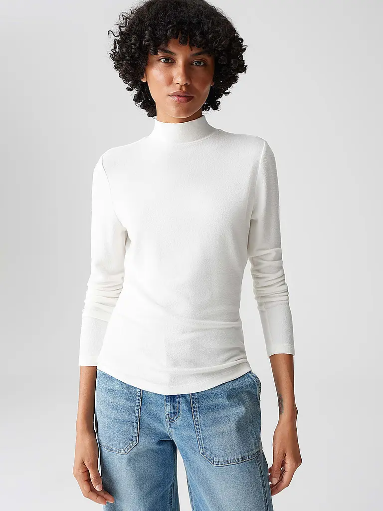 OPUS | Rollkragenpullover SIKLINE | weiss