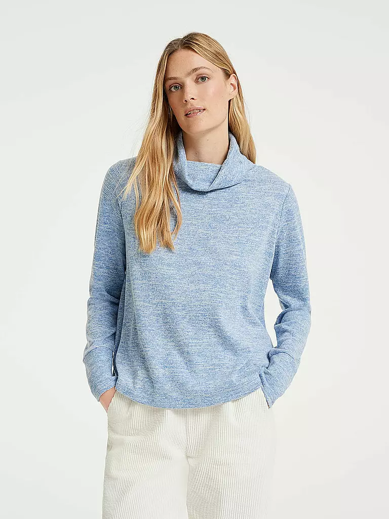 OPUS | Rollkragenshirt SMILTO | blau
