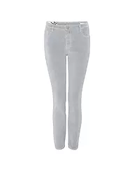OPUS | Samthose Slim Fit EVITA GLAZED | hellgrau