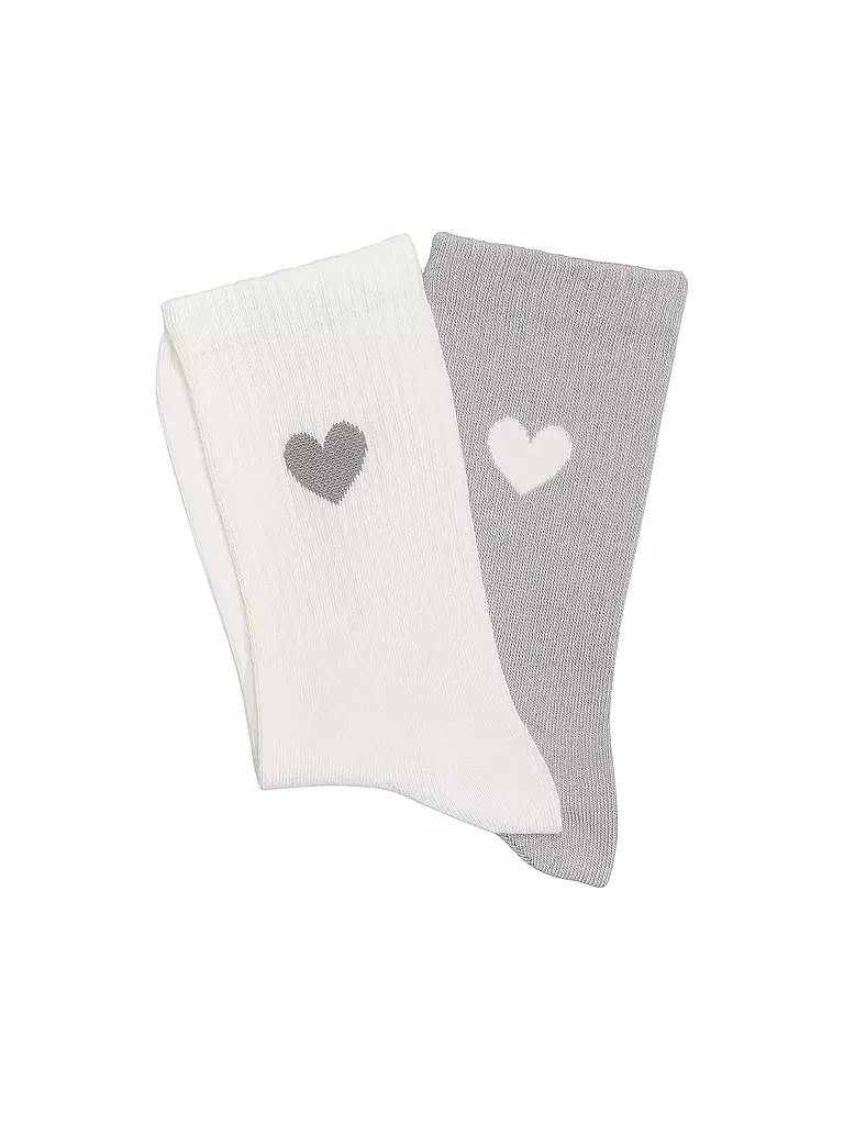 OPUS | Socken YENNIS LOVE 2er Pkg. hazy fog melange | hellgrau
