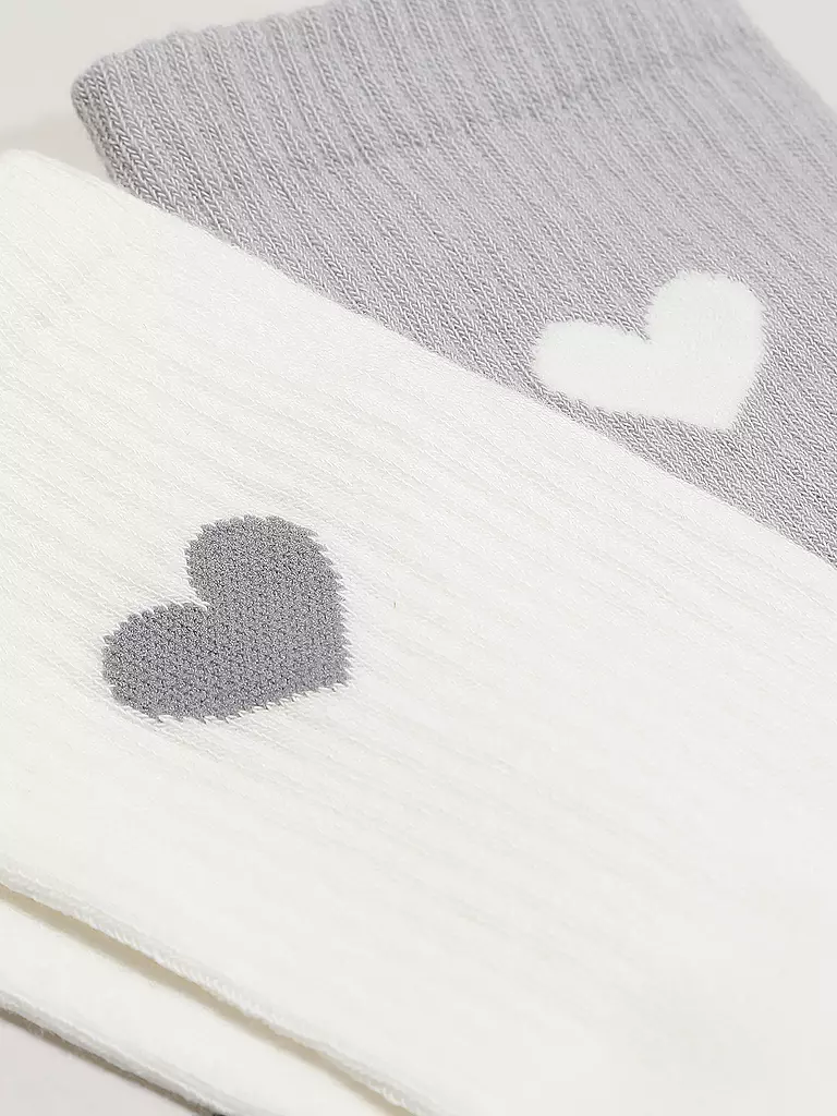 OPUS | Socken YENNIS LOVE 2er Pkg. hazy fog melange | hellgrau