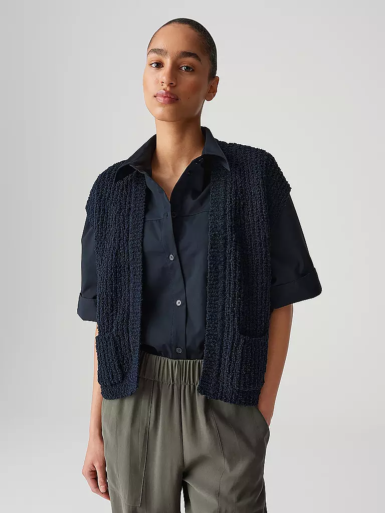OPUS | Strickjacke DIMOLA | dunkelblau