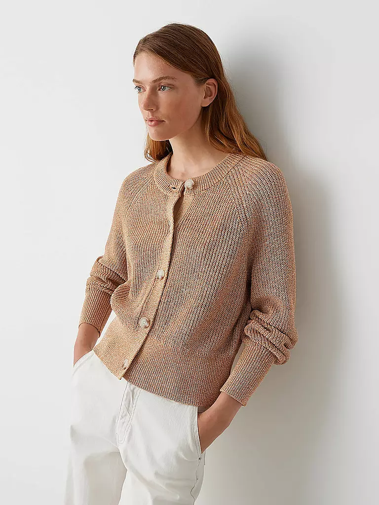 OPUS | Strickjacke DOLPINE | camel