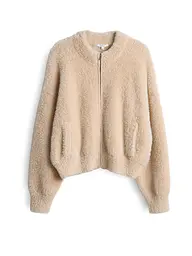OPUS | Strickjacke in Felloptik DORES | Beige