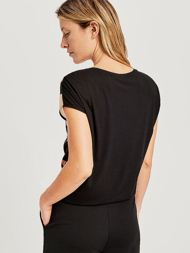 OPUS | T Shirt " Siko Flower " | schwarz