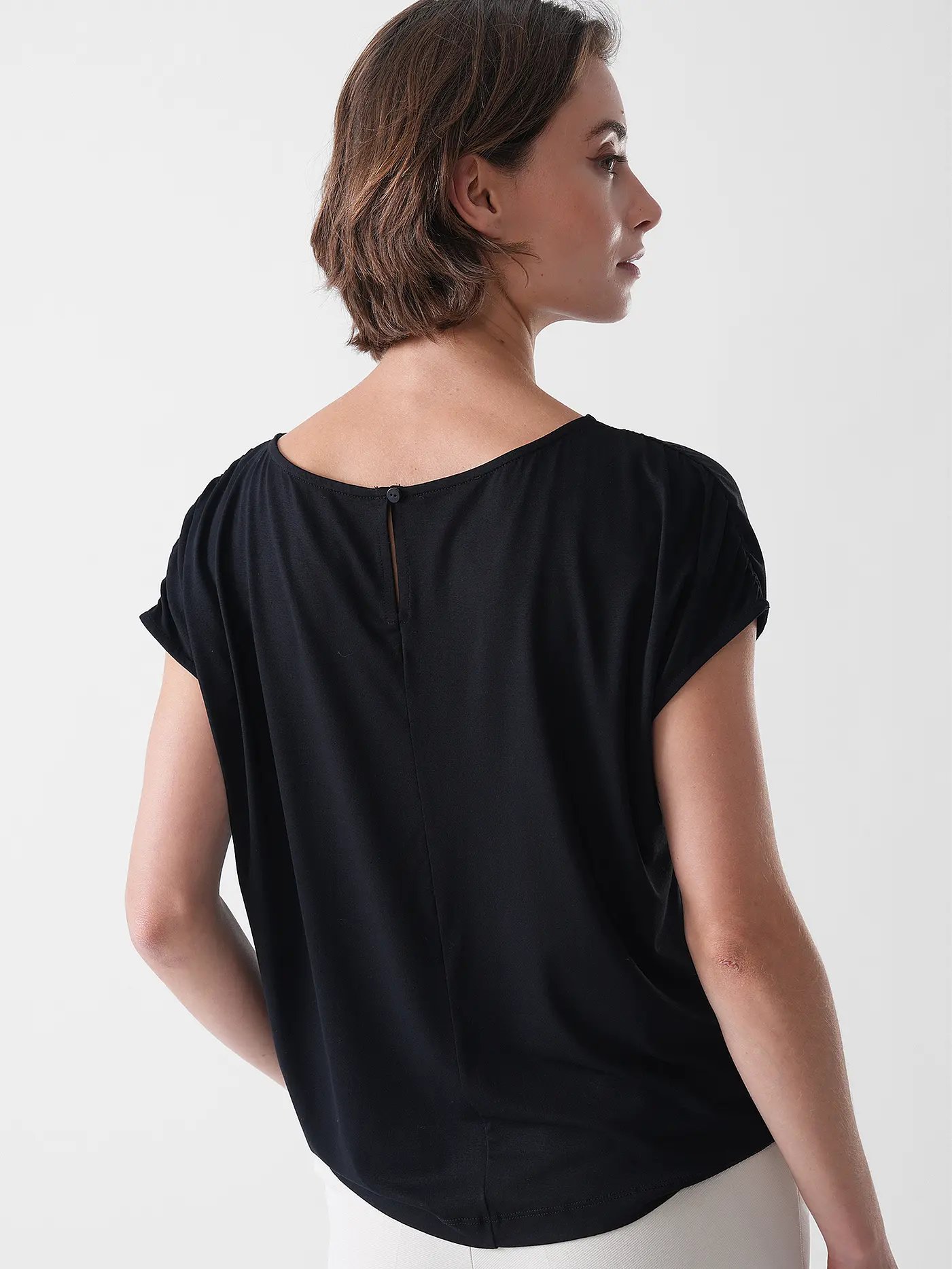 OPUS | T-Shirt SANUELA | schwarz