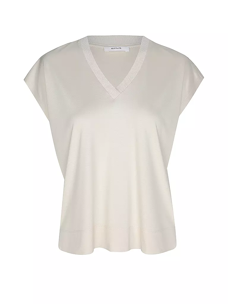 OPUS | T-Shirt SAVILCHEN | beige