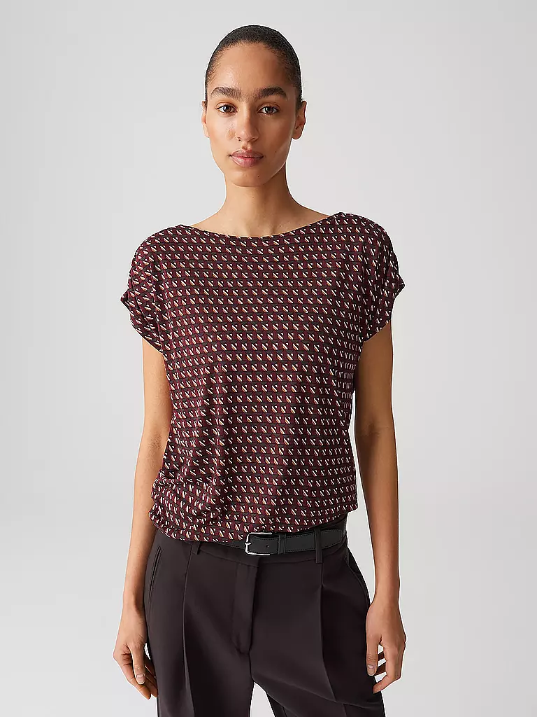 OPUS | T-Shirt SEKADI MINIMAL | dunkelrot