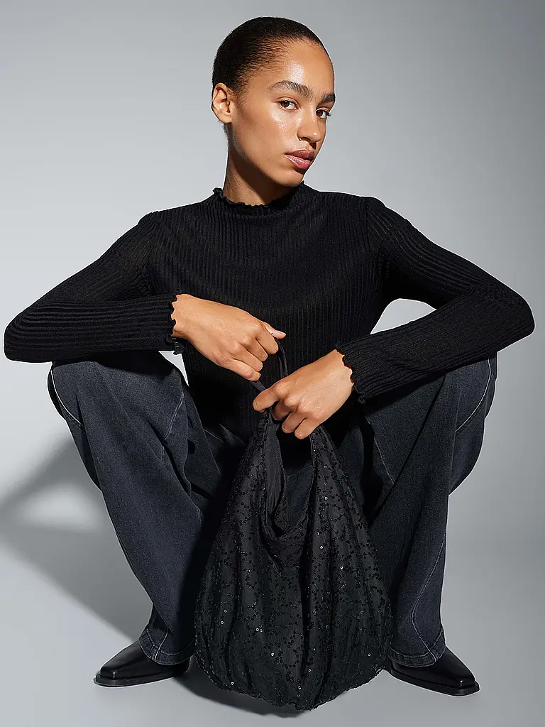 OPUS | Tasche - Hobo Bag ASTERRY | Schwarz