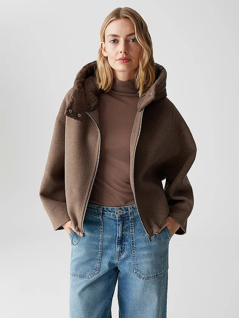 OPUS | Wolljacke HIKONA | braun