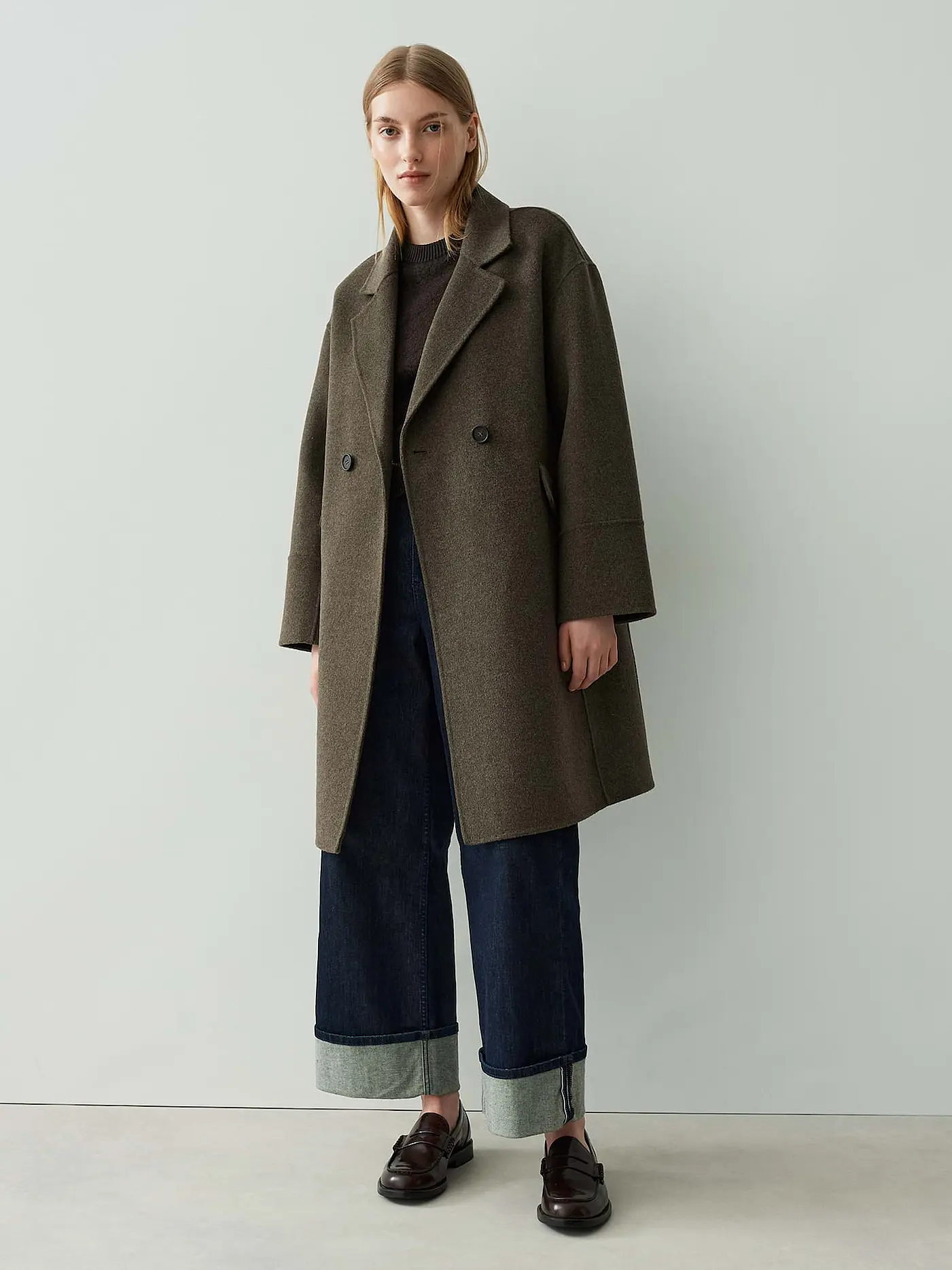 OPUS | Wollmantel HAVILDA | braun