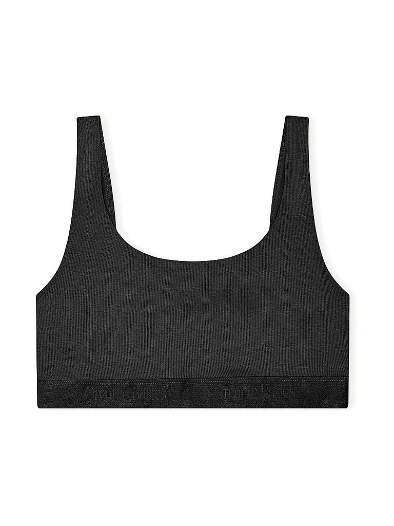 ORGANIC BASICS Bustier CORE RIB black schwarz | XL