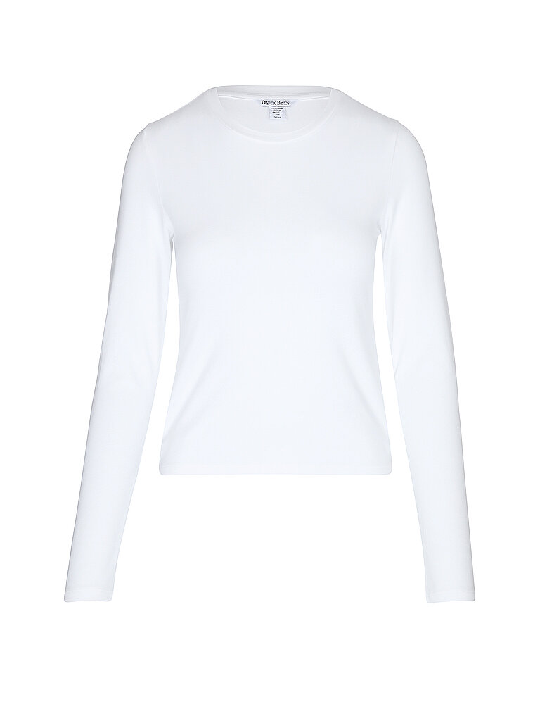 ORGANIC BASICS Loungewear Langarmshirt EVERYDAY weiss | XL