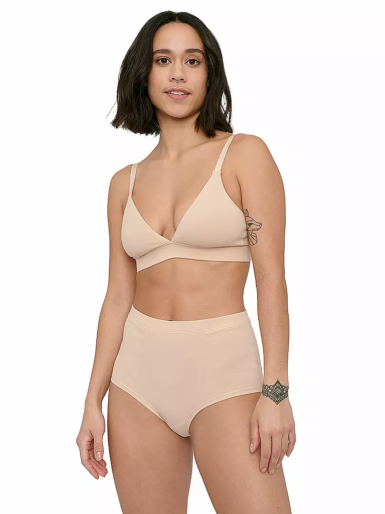 ORGANIC BASICS | High Rise Slip 2-er Pkg. oak | beige