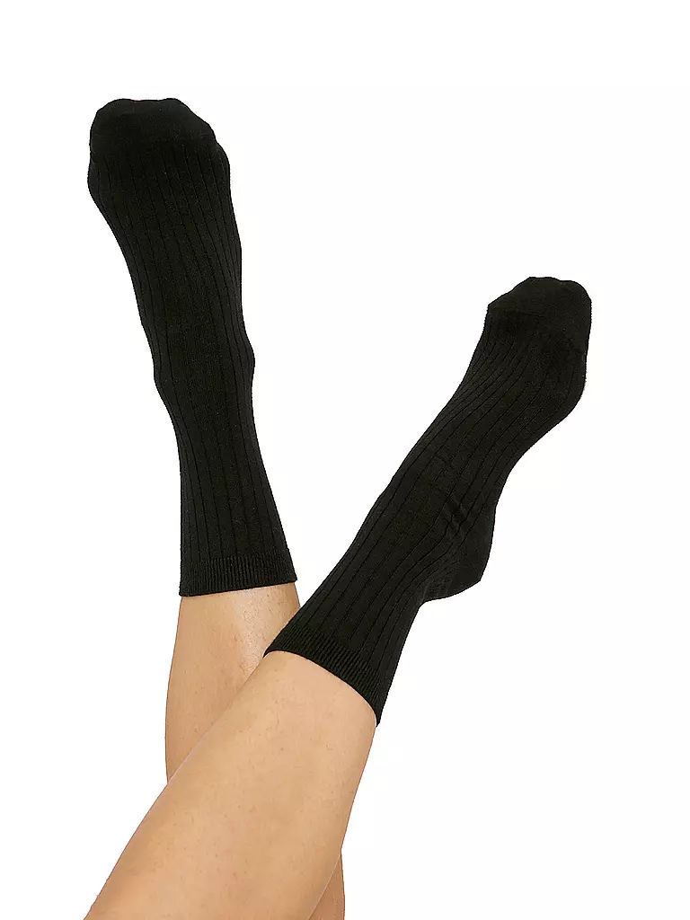 ORGANIC BASICS | Socken 2-er Pkg. black | schwarz