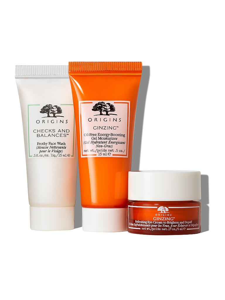 ORIGINS Geschenkset Glow Power Cleansing, Hydrating & RadianceBoosting Trio 2x15ml/5ml