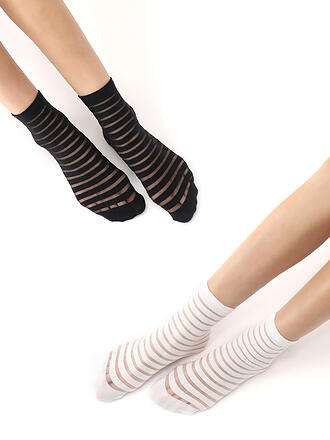 OROBLU | Feinstrumpfsocken 2er Pkg. black/white