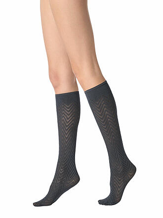 OROBLU | Kniestrümpfe TWEED nearly black
