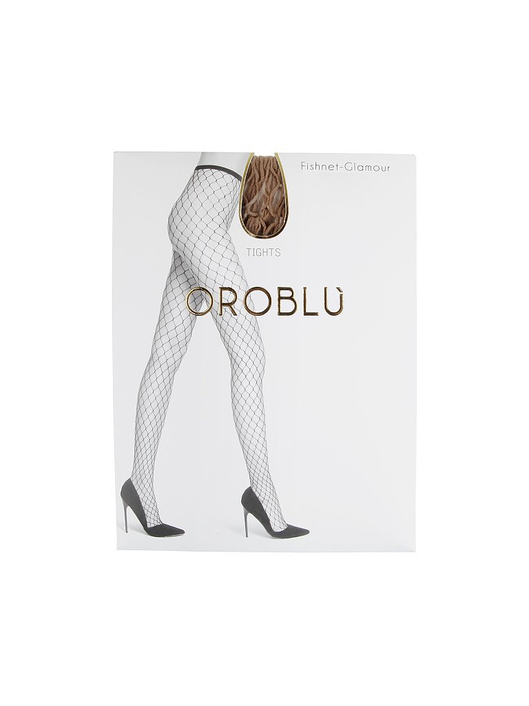 OROBLU Strumpfhose Fishnet Glamour (sun) beige | S-M