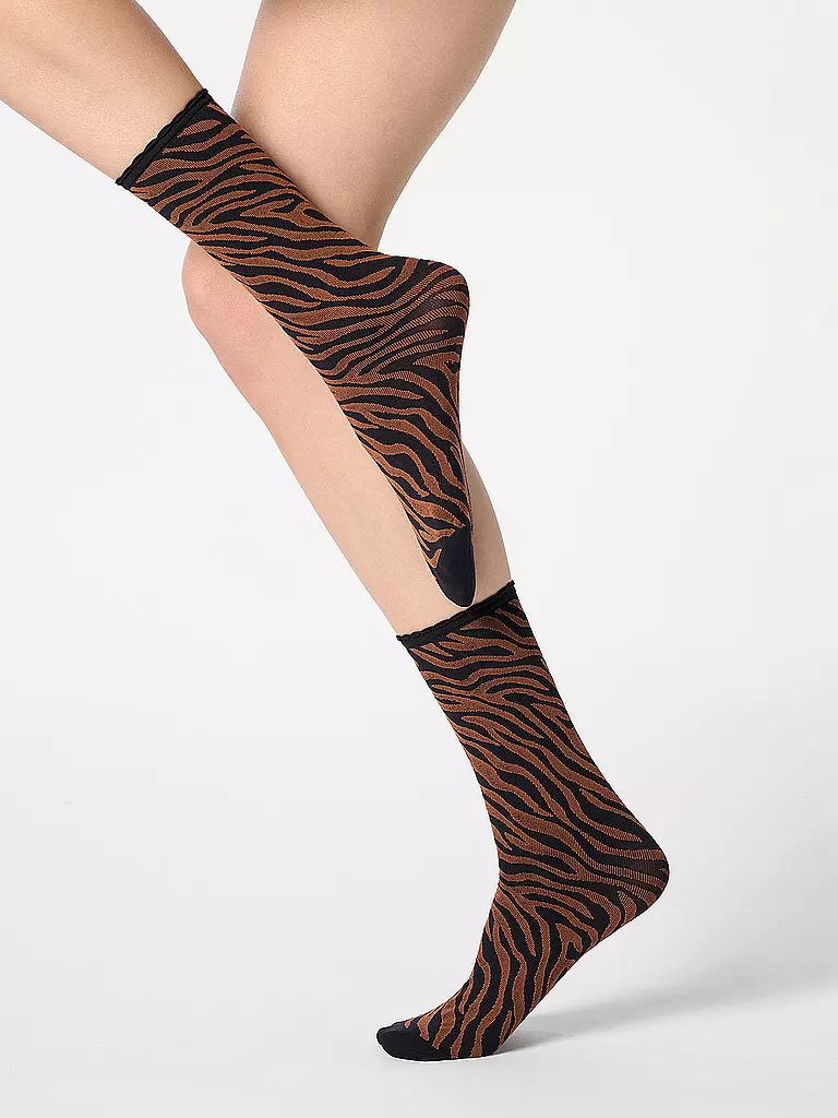 OROBLU | Feinstrumpfsocken SAVAGE 50 black / cacao | braun