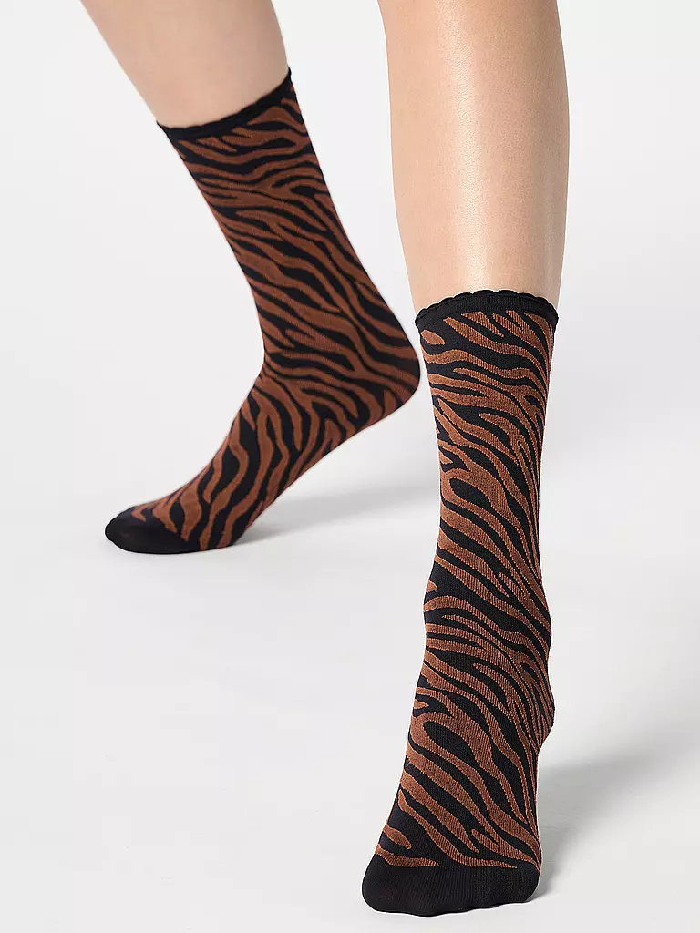 OROBLU | Feinstrumpfsocken SAVAGE 50 black / cacao | braun