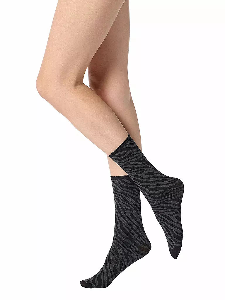 OROBLU | Feinstrumpfsocken SAVAGE 50 black / grey | grau