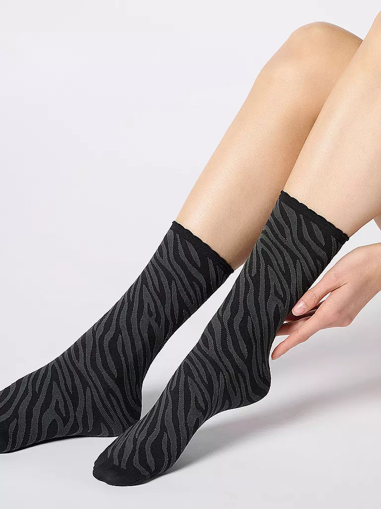 OROBLU | Feinstrumpfsocken SAVAGE 50 black / grey | grau