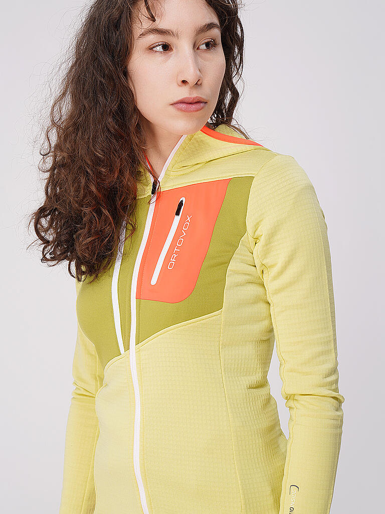 ORTOVOX | Damen Fleecejacke Grid Hoodie | 