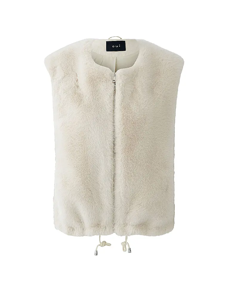 OUÍ | Gilet in Felloptik | beige
