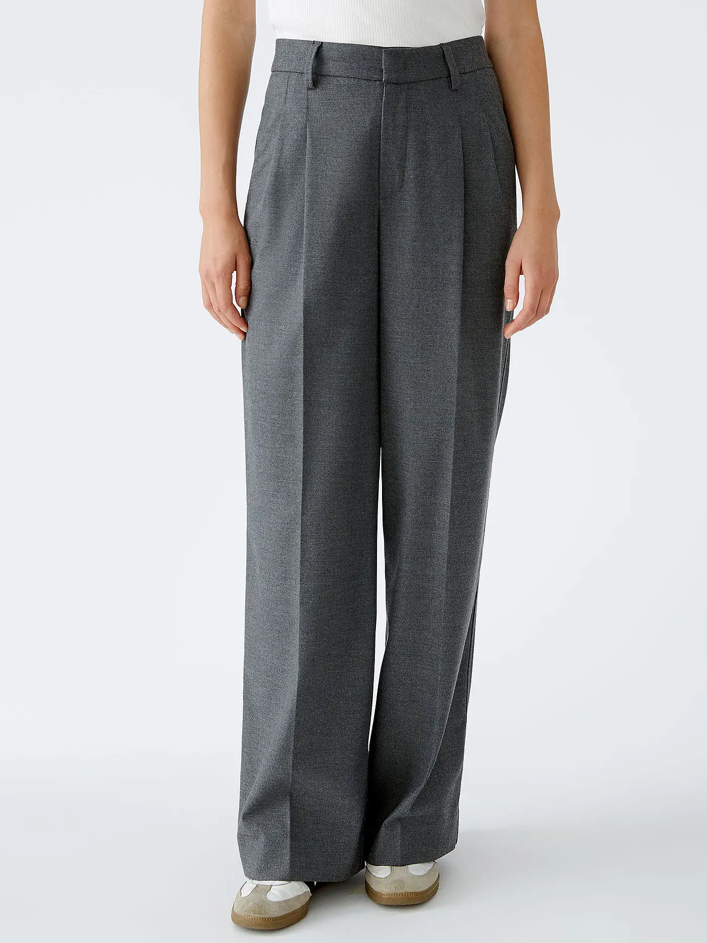 OUÍ | Marlenehose | grau