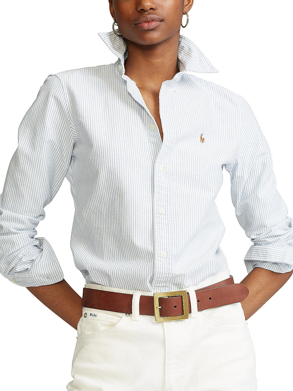 POLO RALPH LAUREN | Bluse Slim-Fit "Harper" | blau