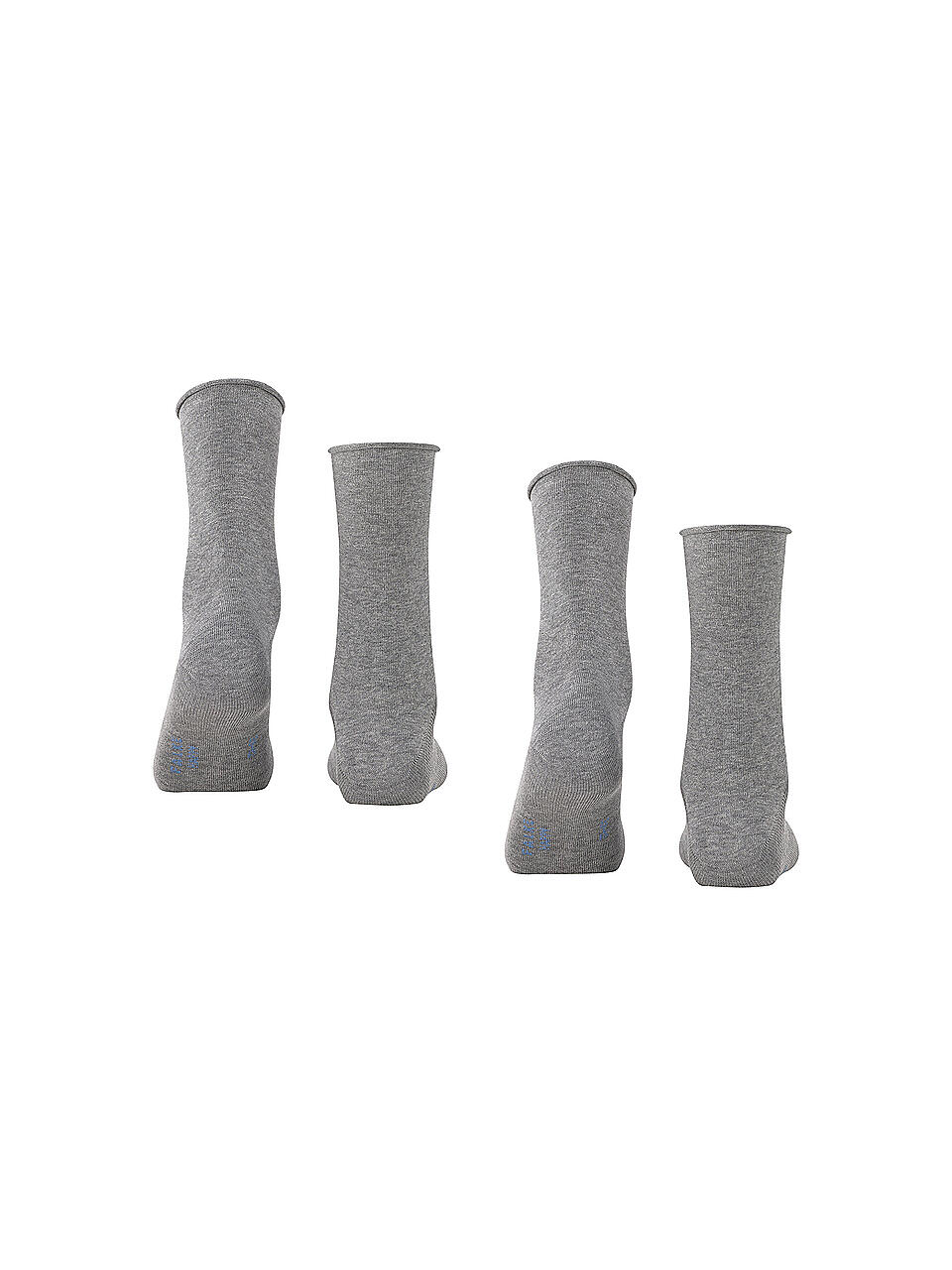 FALKE | Happy Socken 2er Pkg light grey mel. | grau