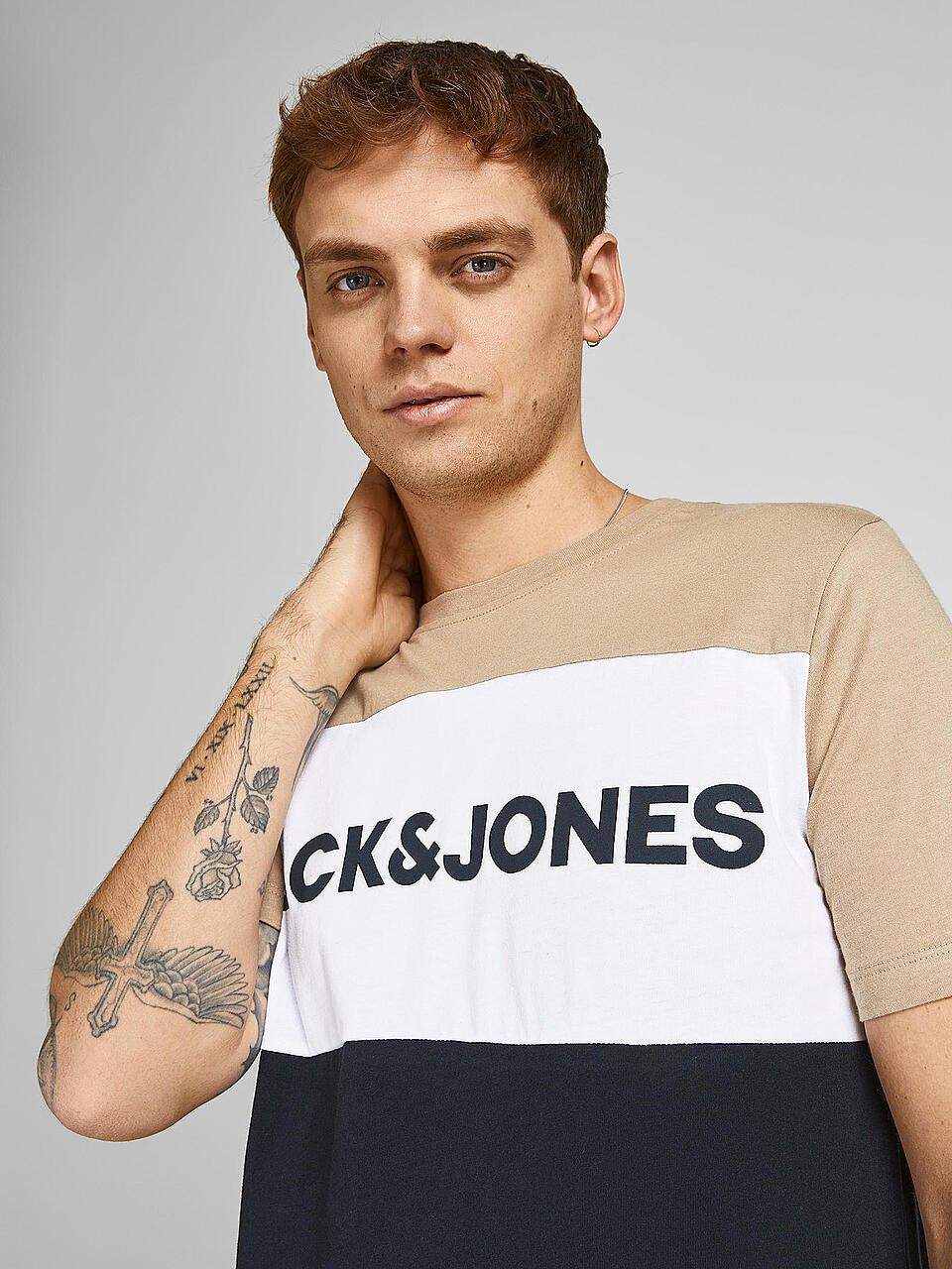JACK & JONES | T Shirt JJELOGO | beige