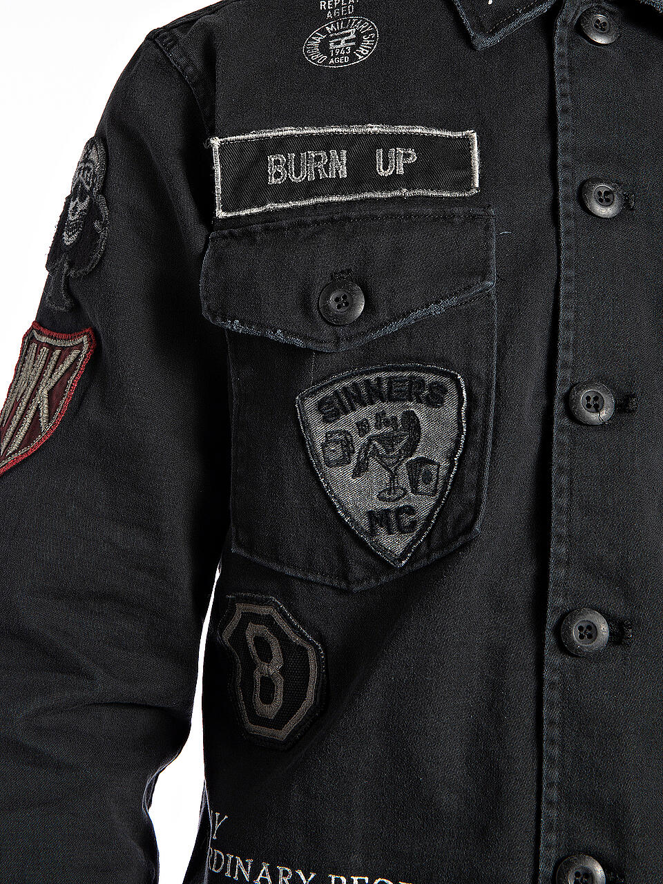 REPLAY | Overshirt | schwarz